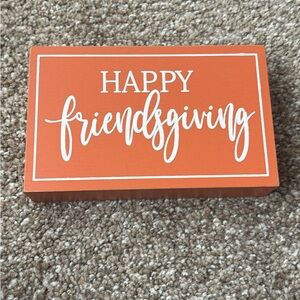 Orange 'Happy Friendsgiving' Sign